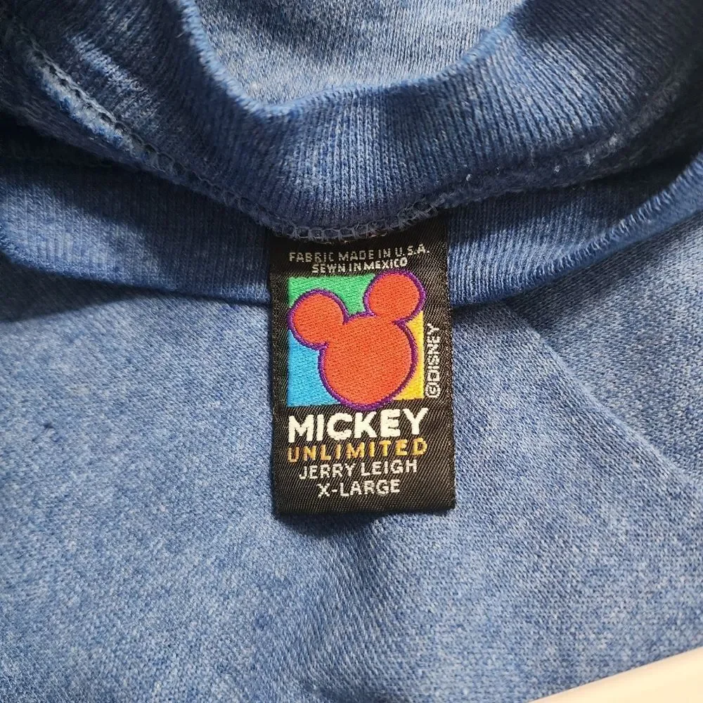 Vintage Mickey Unlimited sweat shirt blue Y2K Streetwear XL